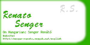 renato senger business card