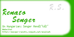 renato senger business card